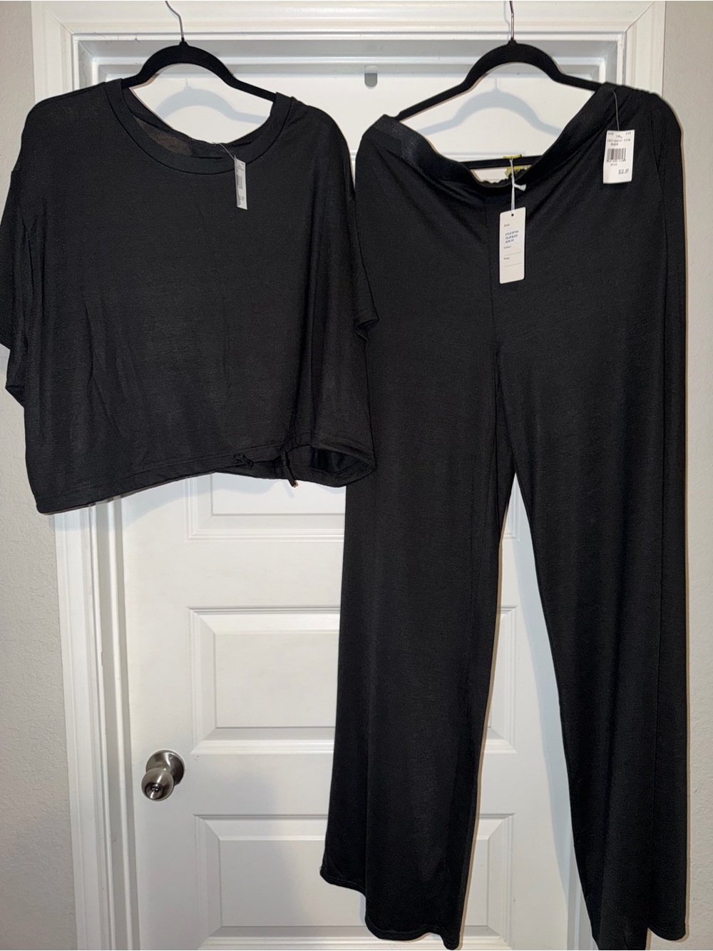 Source Unknown Black Wide-Leg Lounge Set